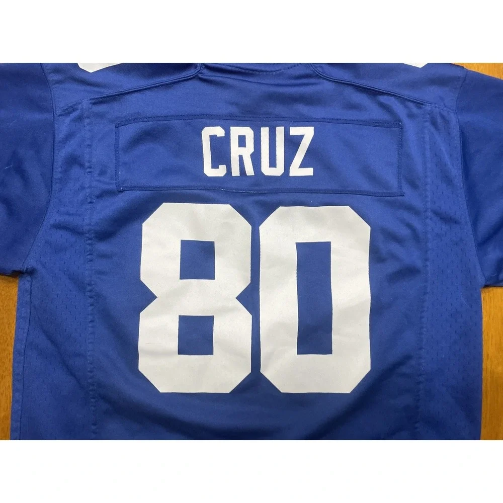 Nike New York Giants Victor Cruz 80 Jersey Kids Large‎ Blue NFL On Field